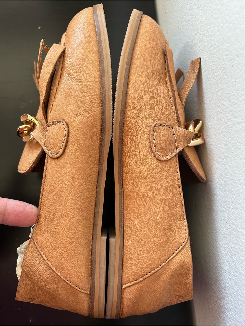 SEE BY CHLOÉ Fringe Flap Loafers in tan - Picture 9 of 15